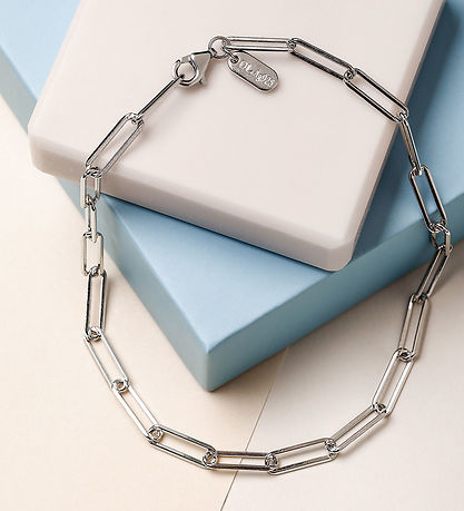 Design Letters Bracelet - Chunky Square - Large - Silver