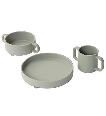 Everleigh & Me Dinner Set - Silicone - 3 Parts - Charcoal