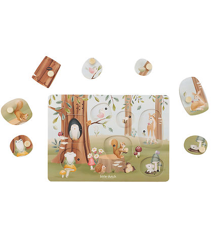 Little Dutch Puzzlespiel m. Klang - Holz - 7 Teile - Forest Frie