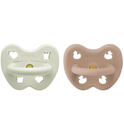 Hevea Schnuller - 3-36 Mt. - 2er-Pack - Naturgummi - Kaminwärmer