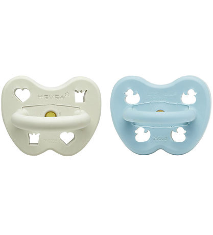 Hevea Schnuller - 3-36 Mt. - 2er-Pack - Naturgummi - Eisberg