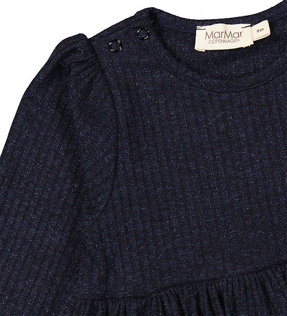 MarMar Klänning - Rib - Damina - Dark Natt m. Glitter