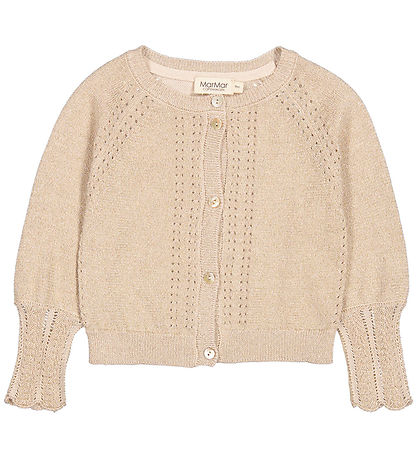MarMar Cardigan - Knitted - Tillie - Gold w. Glitter