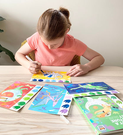 Tiger Tribe Colouring Set - Paint A Picture Set - Dinosaurs