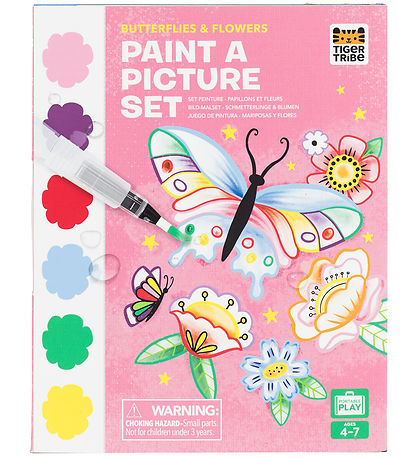 Tiger Tribe Colouring Set - Paint A Picture Set - Bow Ties & Flo