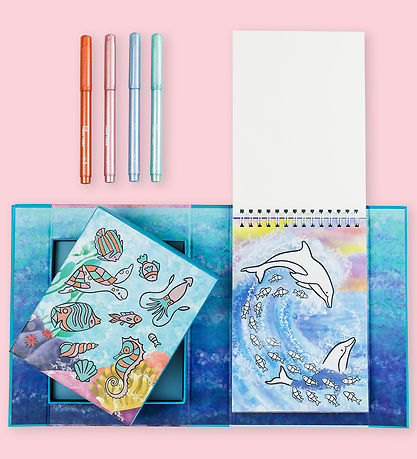 Tiger Tribe Colouring Set - Shimmer Coloring Set - Sea Life