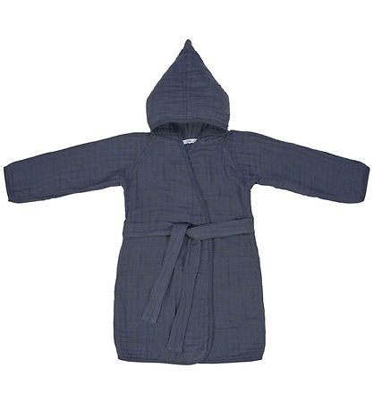 Lässig Bathrobe - Muslin - 2-3 years - Blue
