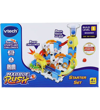 Vtech Kugelbahn - Dänisch - Marble Rush Entdecker-Set - 30 Teile