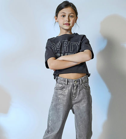 Kids Only Trousers - KogCobain - Light Grey Denim/Silver
