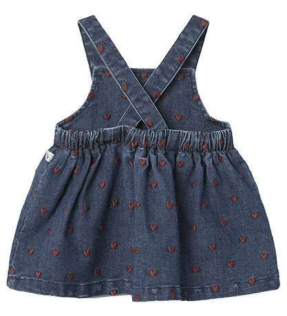 Lil' Atelier Skirt - NbfLiva - Dark Blue Denim/Heart Embroider