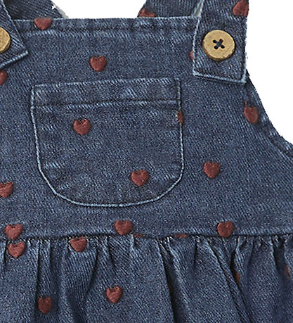 Lil' Atelier Skirt - NbfLiva - Dark Blue Denim/Heart Embroider