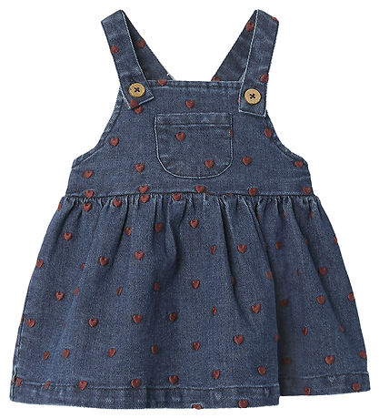 Lil' Atelier Skirt - NbfLiva - Dark Blue Denim/Heart Embroider