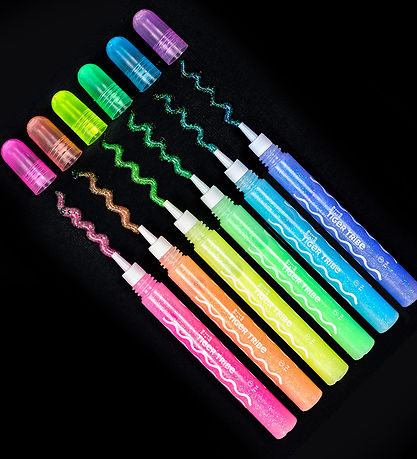 Tiger Tribe Colouring Set - 6-Pack - Glow Pens