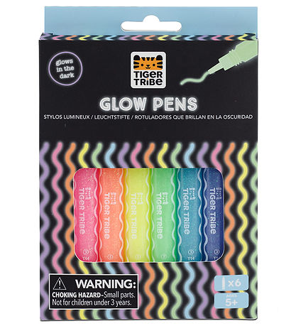 Tiger Tribe Colouring Set - 6-Pack - Glow Pens