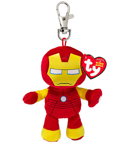 Ty Keychain w. Soft Toy - Beanie Babies - 10 cm - Marvel Iron Ma