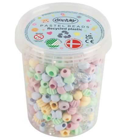 Dantoy Perlur - 520 Stk. - Pastel Endurvinnsla
