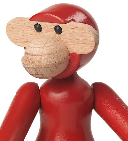 Kay Bojesen Woodfigure - Monkey - 9.5 cm - Vintage - Mini - Red