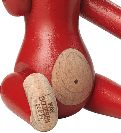 Kay Bojesen Woodfigure - Monkey - 9.5 cm - Vintage - Mini - Red