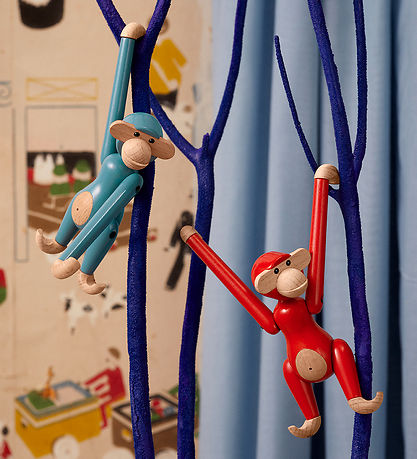 Kay Bojesen Woodfigure - Monkey - 9.5 cm - Vintage - Mini - Red