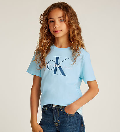 Calvin Klein T-shirt - Ck Monogram - Ozone Blue