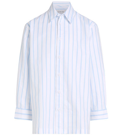 Calvin Klein Skyrta - Striped Oxford - White/Blue Stripe