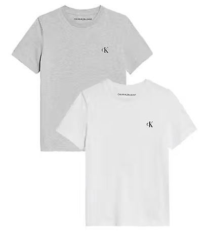 Calvin Klein T-shirts - 2er-Pack - White/Light Grey Heather