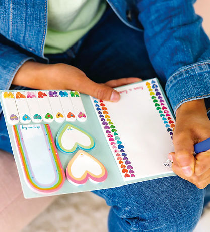 Ooly Sticky Notes Book - Side Notes - Rainbow Hearts