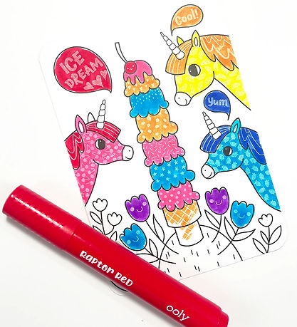 Ooly Litablað - Undirdýna Art - 12 Stk. - Unicorn Friend