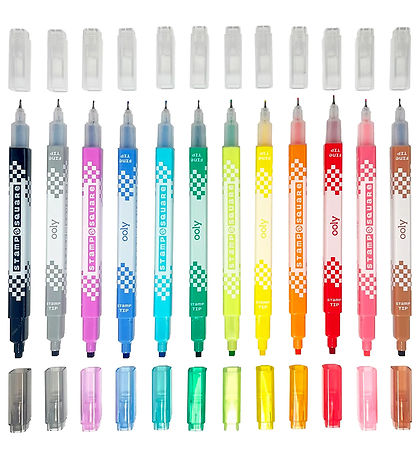 Ooly Dubbelzijdig Markers - Stempel a Square - 12 stk