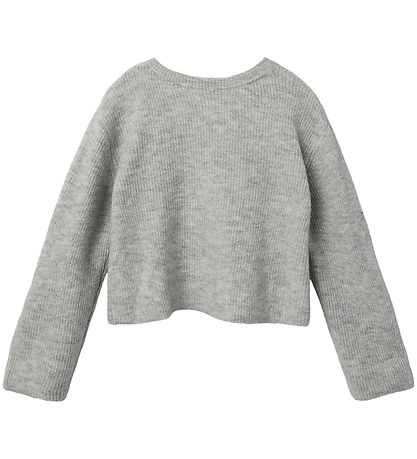 LMTD Blússa - Prjónað - NlfBowBack- Light Grey Melange