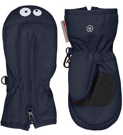 Color Kids Mittens w. Zipper - Total Eclipse