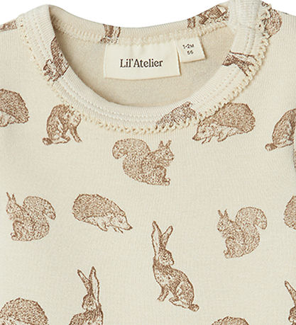 Lil' Atelier Bodysuit L/æ - NbfSaba - Turtledove