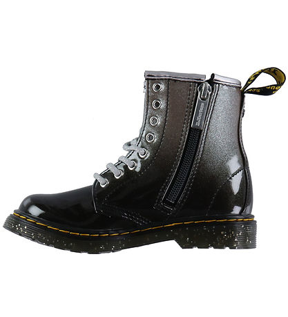 Dr. Martens Stiefel - 1460 Glitter J - Silber/Schwarz