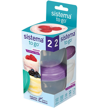 Sistema Containers - Yogurt 2-Pack - 150 mL - Turquoise/Purple