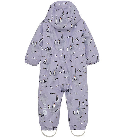 Color Kids Snowsuit - Languid Lavender w. Penguins