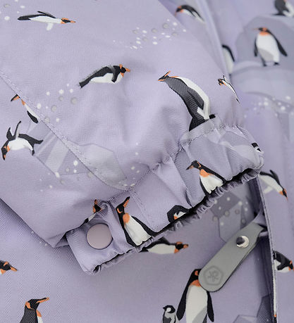 Color Kids Snowsuit - Languid Lavender w. Penguins