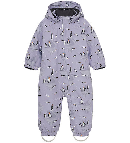 Color Kids Snowsuit - Languid Lavender w. Penguins