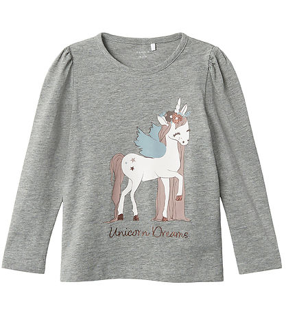 Name It Blouse - NmfOlisa - Grey Malange
