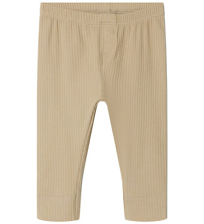 Name It Leggings - Rib - NbmOzzie - Plaza Taupe