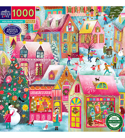 Eeboo Jigsaw Puzzle - 1000 Bricks - Holiday Village