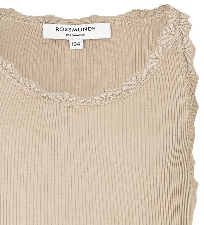 Rosemunde Topp - RkBeathe - Rib - Silver Foder m. Spetsar