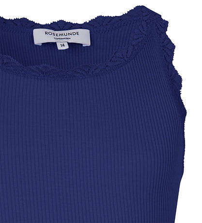 Rosemunde Top - Long - Beatha - Rib - Sodalite Blue w. Lace