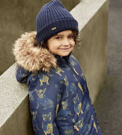 Minymo Beanie - Wool/Cotton - Rib - Parisian Night