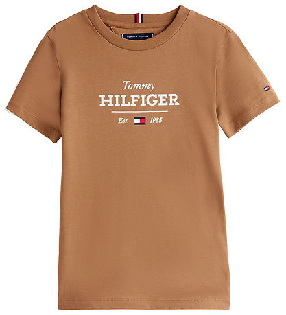 Tommy Hilfiger Stuttermabolur - Eingerð 1985 - Hickory