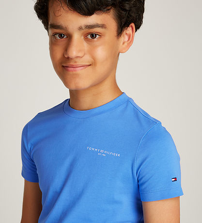 Tommy Hilfiger Stuttermabolur - Mini Corp Lógó - Blue Álög