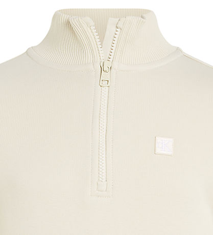 Calvin Klein Sweatshirt - Monogram Mini Badge Half-Zip - Turtled