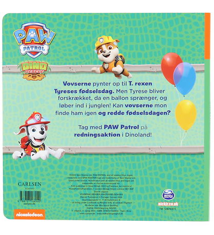 Forlaget Carlsen Book - Paw Patrol - The Puppies Save the Dino B