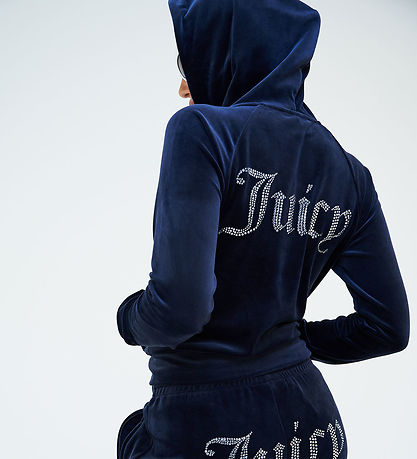 Juicy Couture Cardigan velúr - Madison - Night Sky