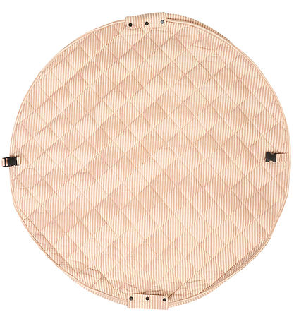 Play&Go Leikfangateppi - Ø120 cm - Soft Organic - Rönd Brown