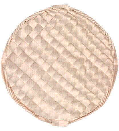 Play&Go Leikfangateppi - Ø120 cm - Soft Organic - Rönd Brown